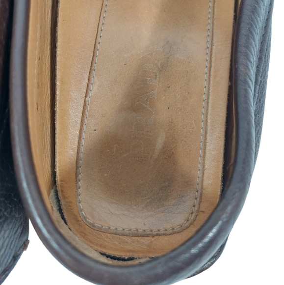 PRADA Brown Leather Men’s Flat Slip On Loafers - Picture 5 of 17